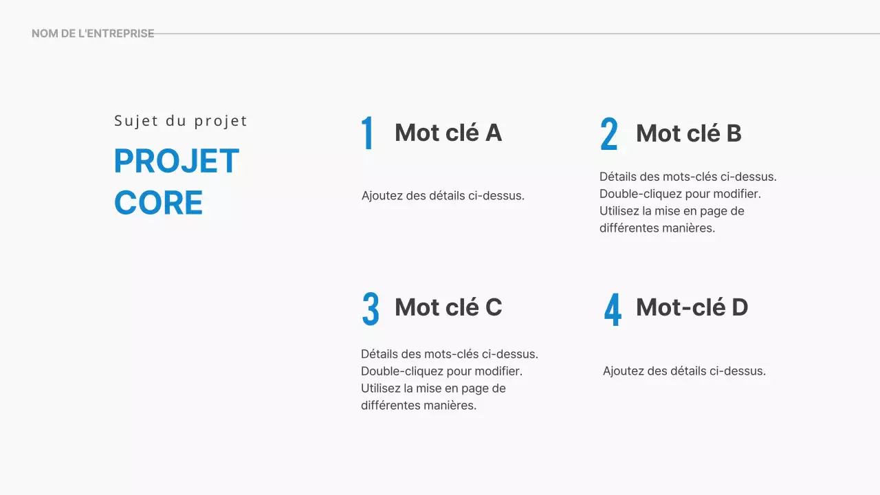 Présentations pour les rapports