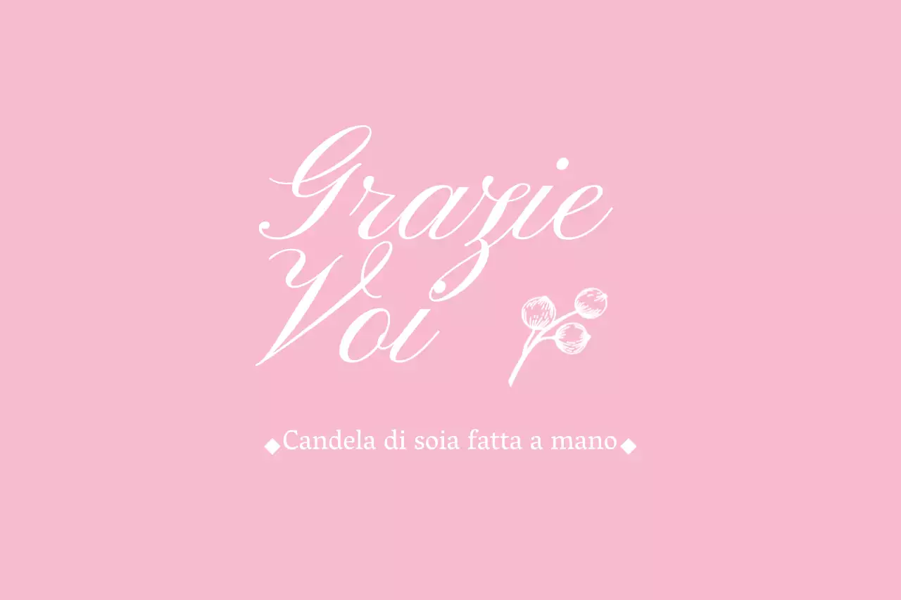 Candela di soia fatta a mano