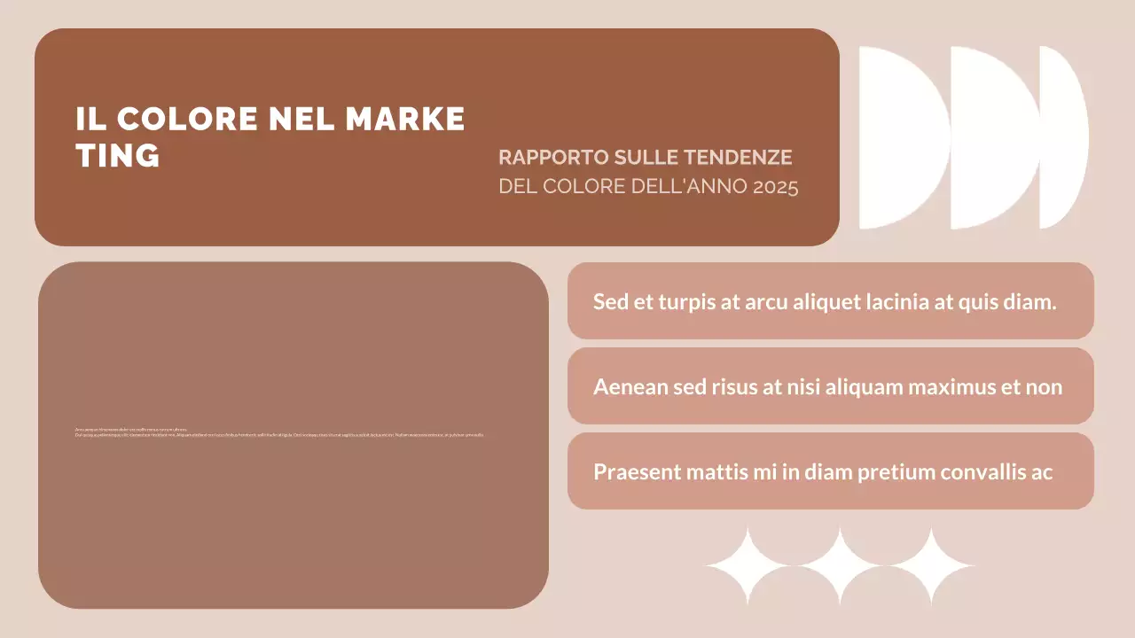 documento di relazione sulle tendenze moderne del marrone