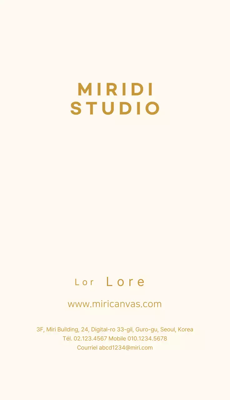 Logo circulaire beige studio