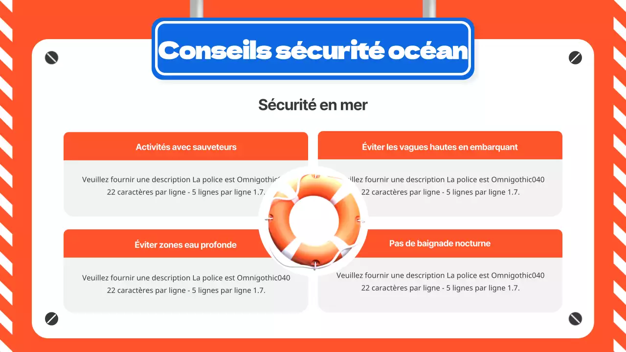 Un guide orange et bleu pour la sécurité aquatique en été