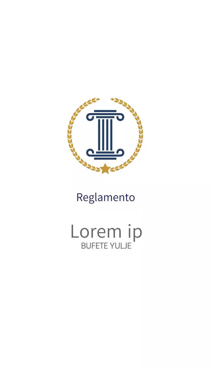 Logotipo azul bufete de abogados limpio