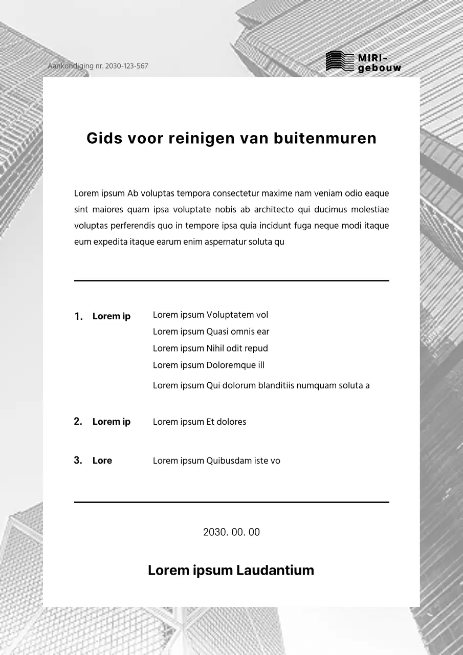 Een eenvoudige aankondiging in zwart en wit met een coole vibe