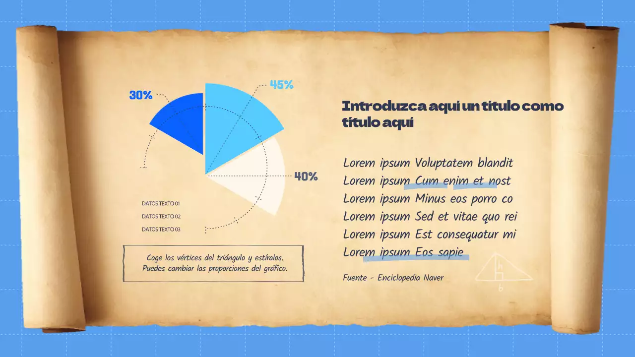 Infografía con simpáticos gráficos circulares educativos azules