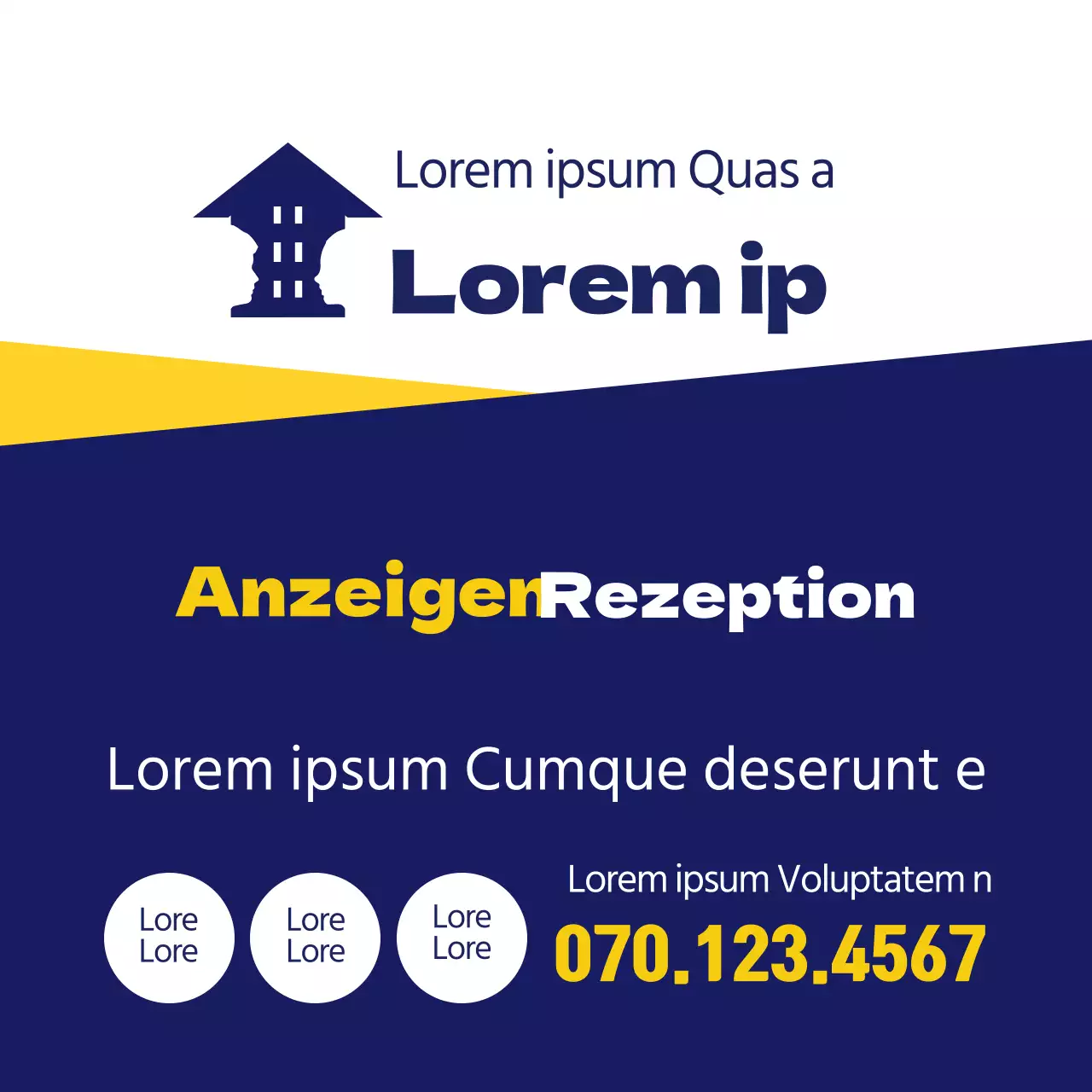 Marineblaue Immobilieninserate