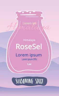 motif rose alimentation simple sel rose étiquette de sel