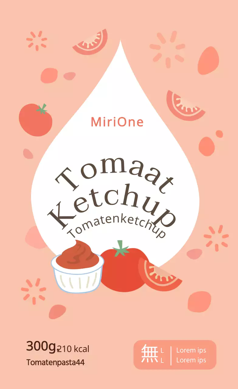 Ketchup voor een leuke roze dipsaus