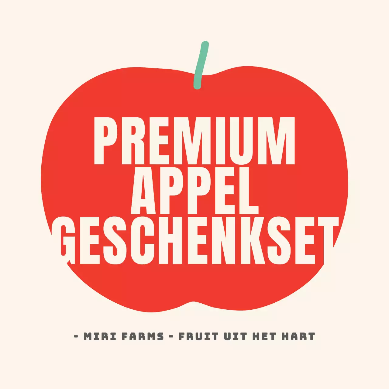 Geïllustreerde tekst Apple Circle Sticker