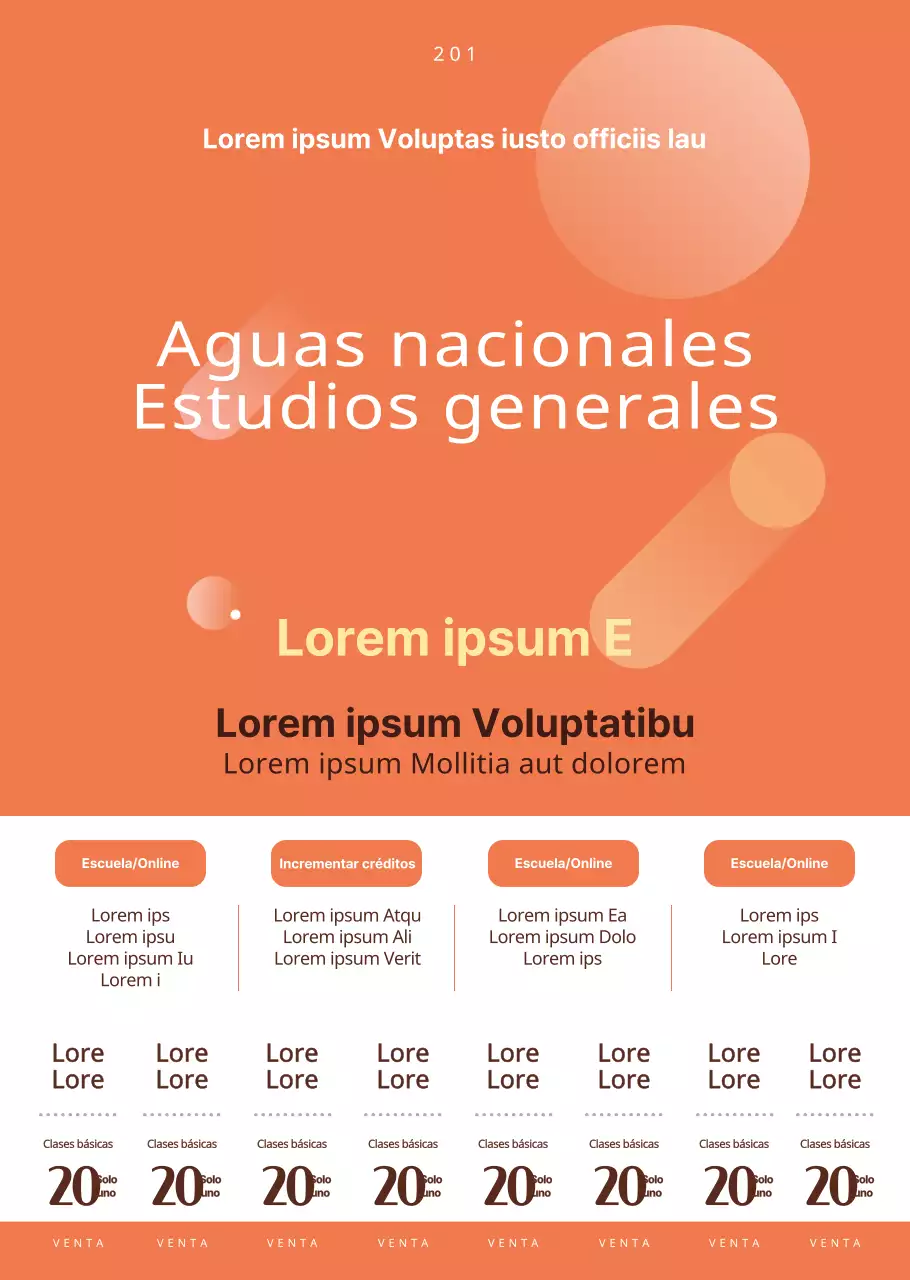 Naranja y blanco limpios para anunciar y promocionar las aperturas de formación