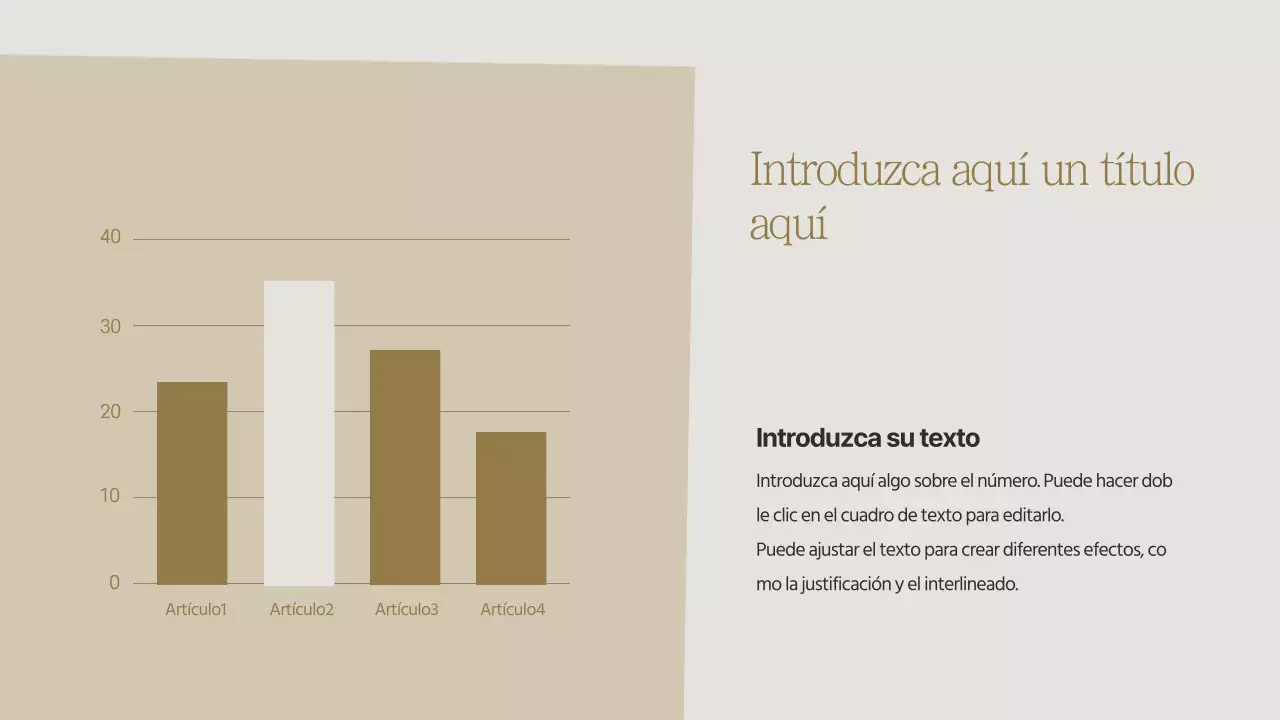 Un sencillo diseño de gráfico de barras con un tema otoñal