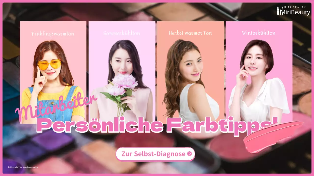 Rosa persönliche Farbdiagnosetipps mit Porträts