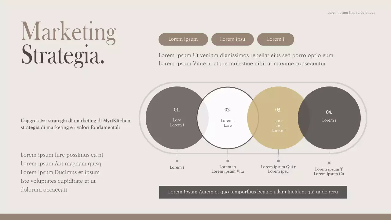 Cucina moderna condivisa in beige e marrone (presentazione)