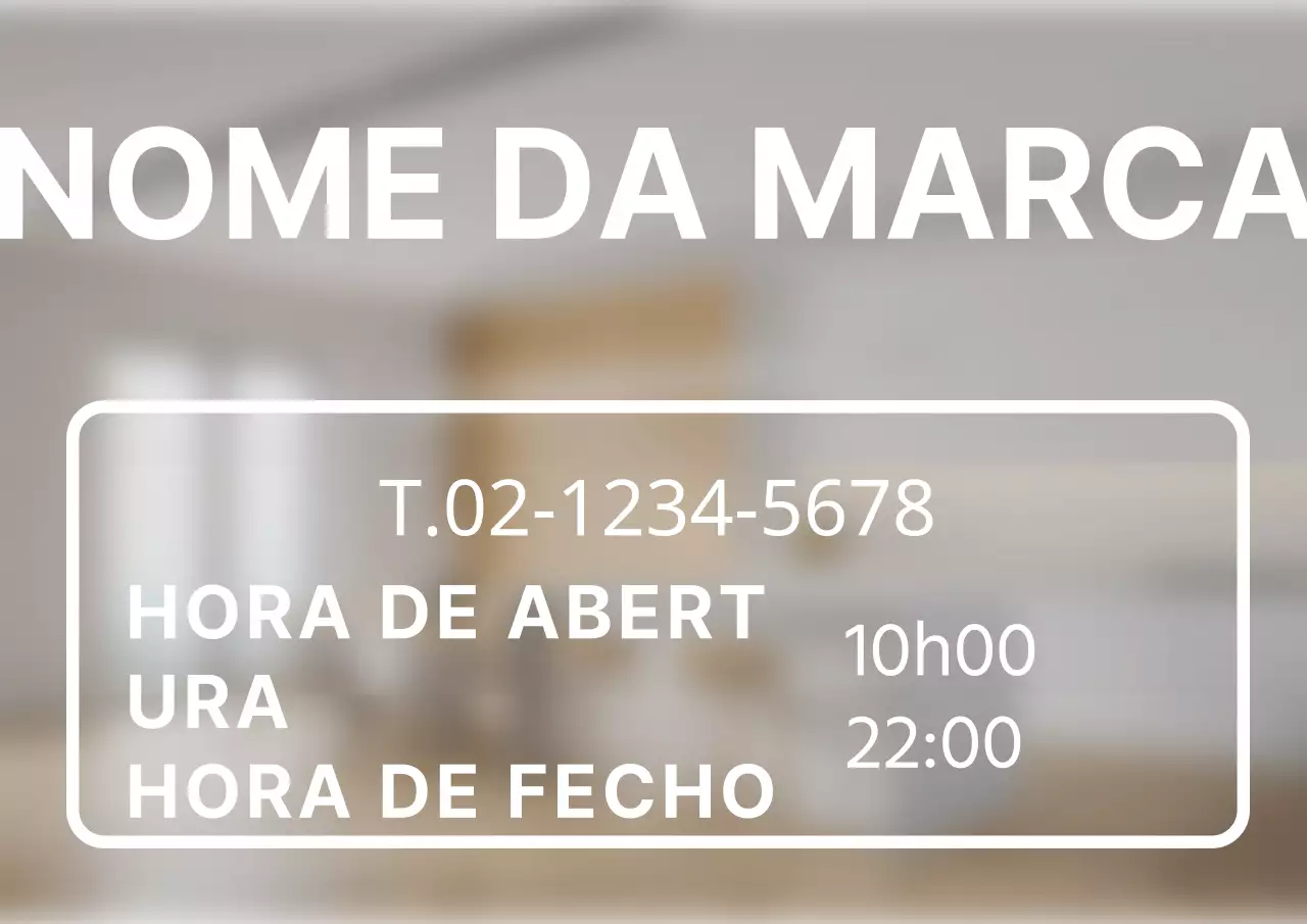 Papel branco simples para letras com o nome da marca