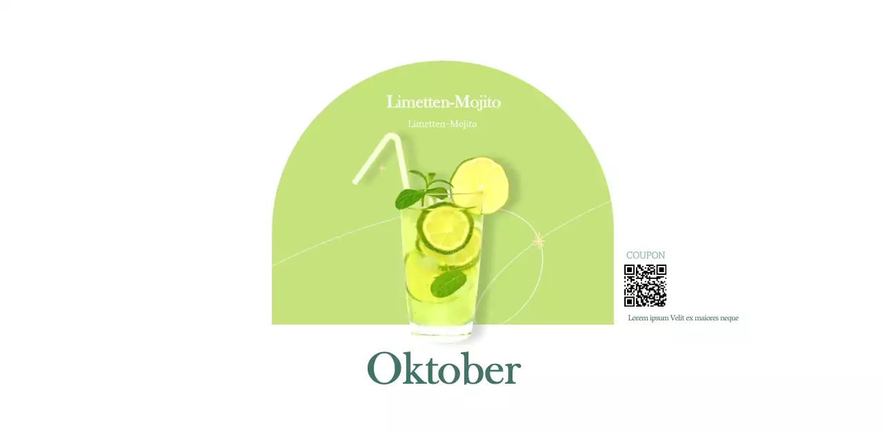 Cafe-Kalender mit Empfehlungen für das Getränk des Monats