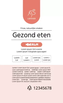 Rood etiket dierenvoeding