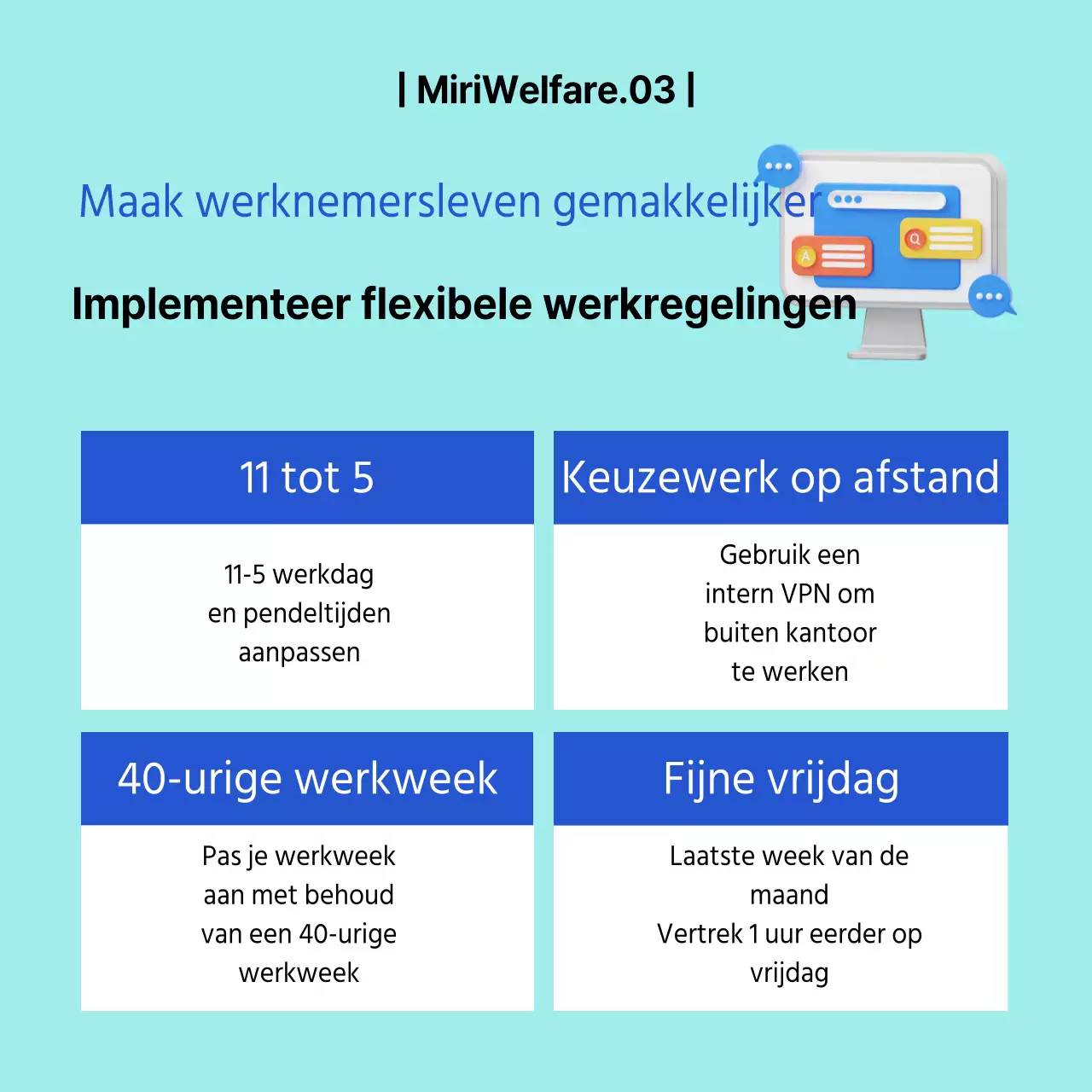 3D-pictogram met blauwe en lichtblauwe kleuren Wijzigingen bedrijfswelzijn