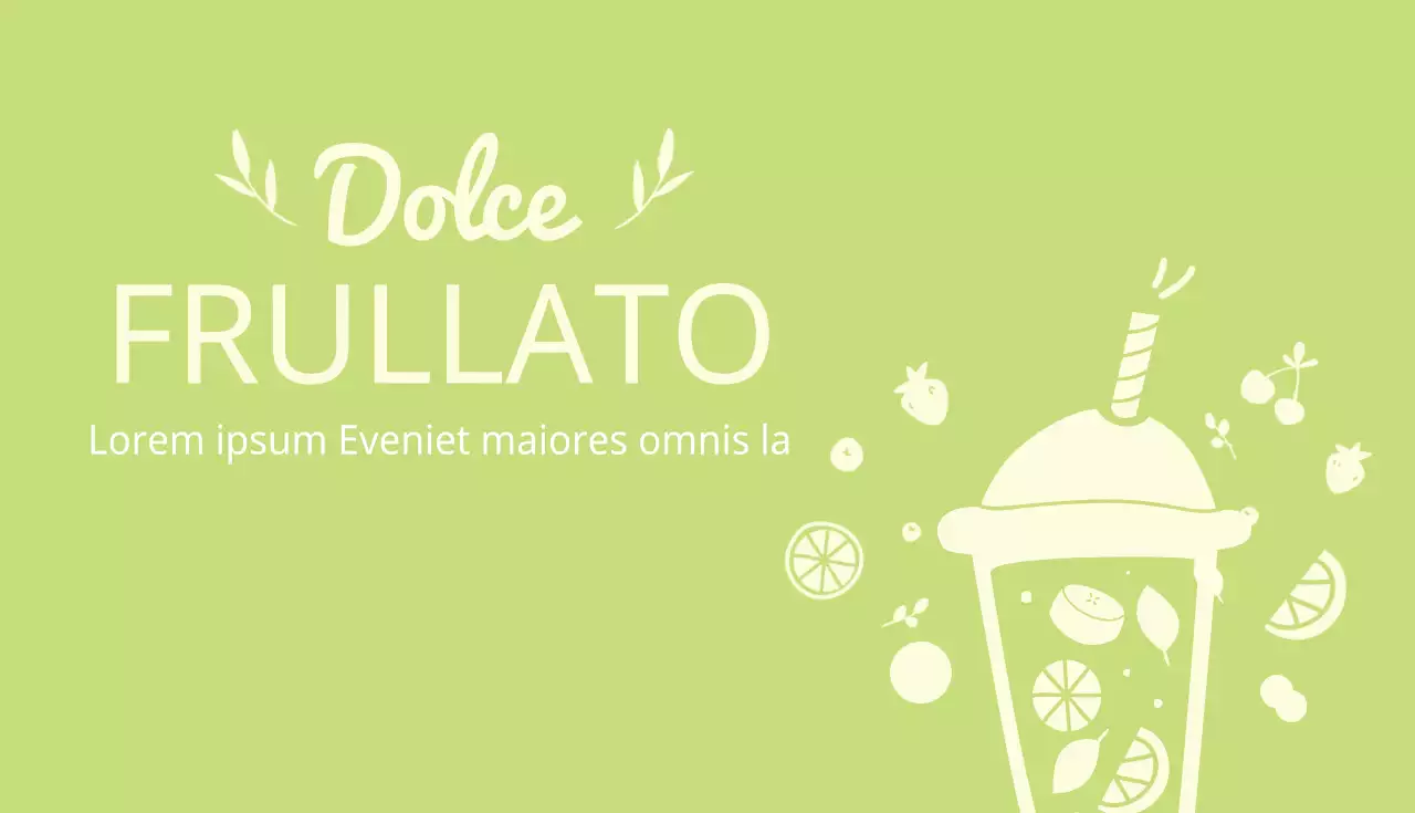 Biglietto da visita semplice per un negozio di frullati