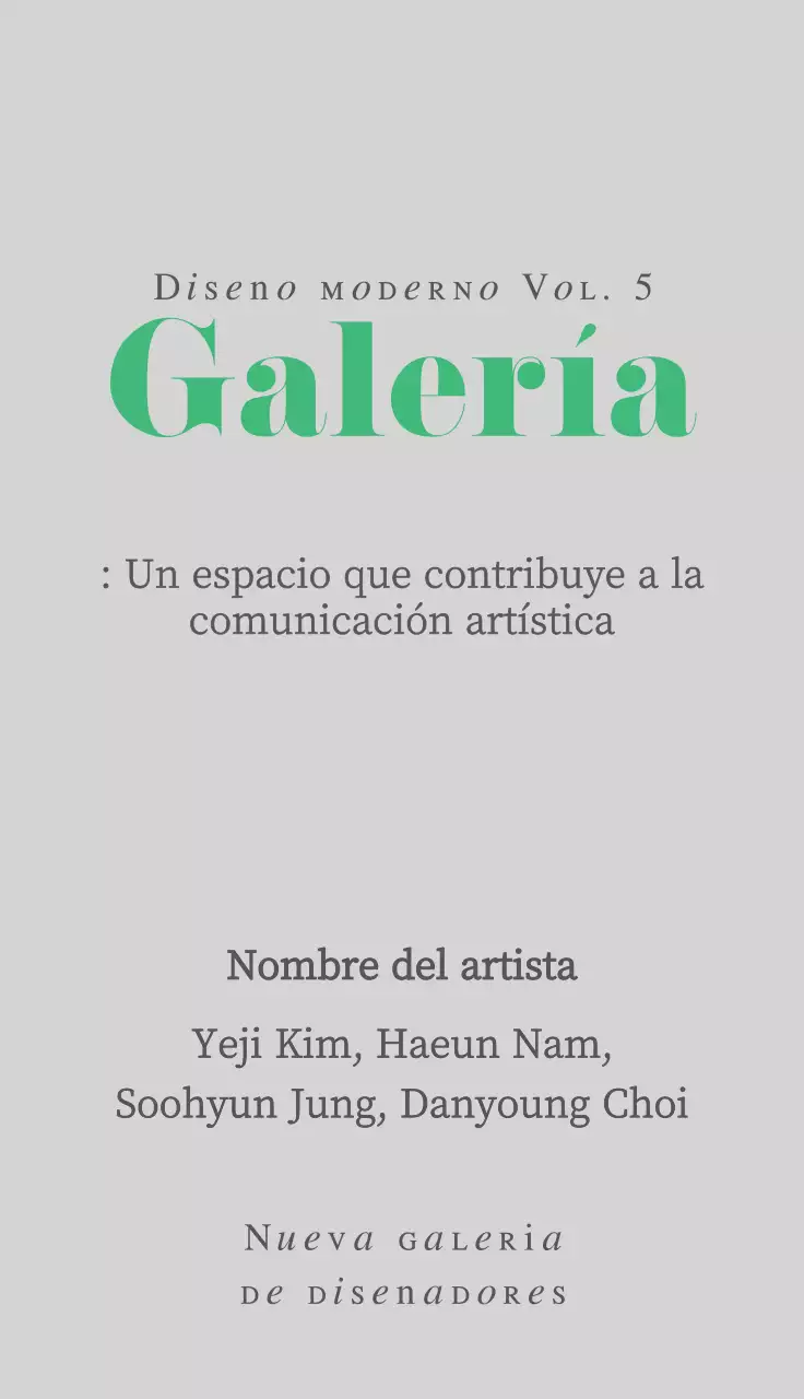 Green's ModernSimple Señalización de galerías