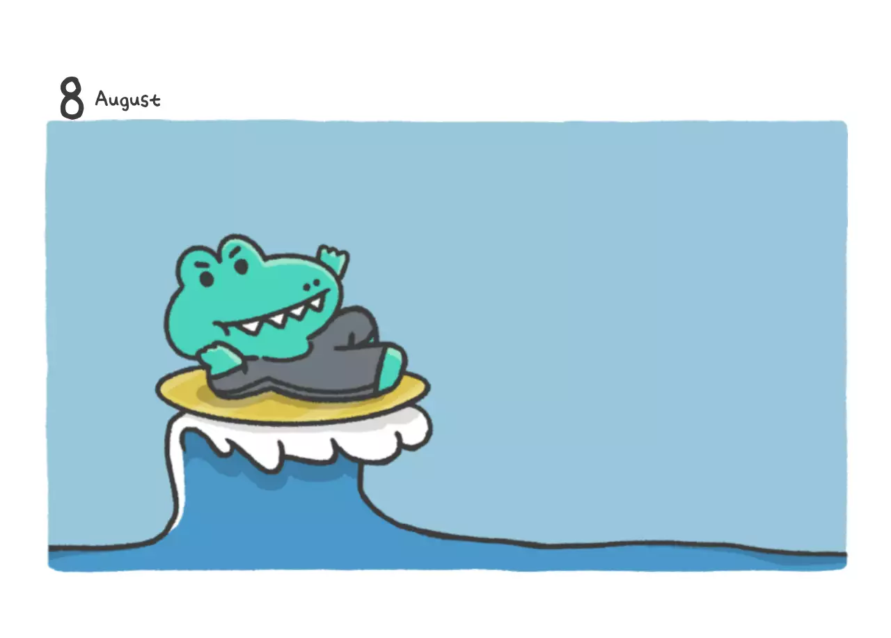 Ein Kalender mit einem niedlichen Argo-Illustrationskonzept