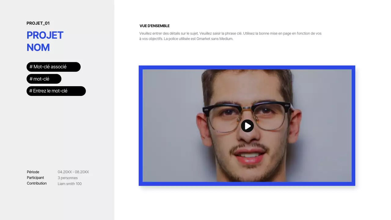 Portefeuille d'emplois bleu et simple