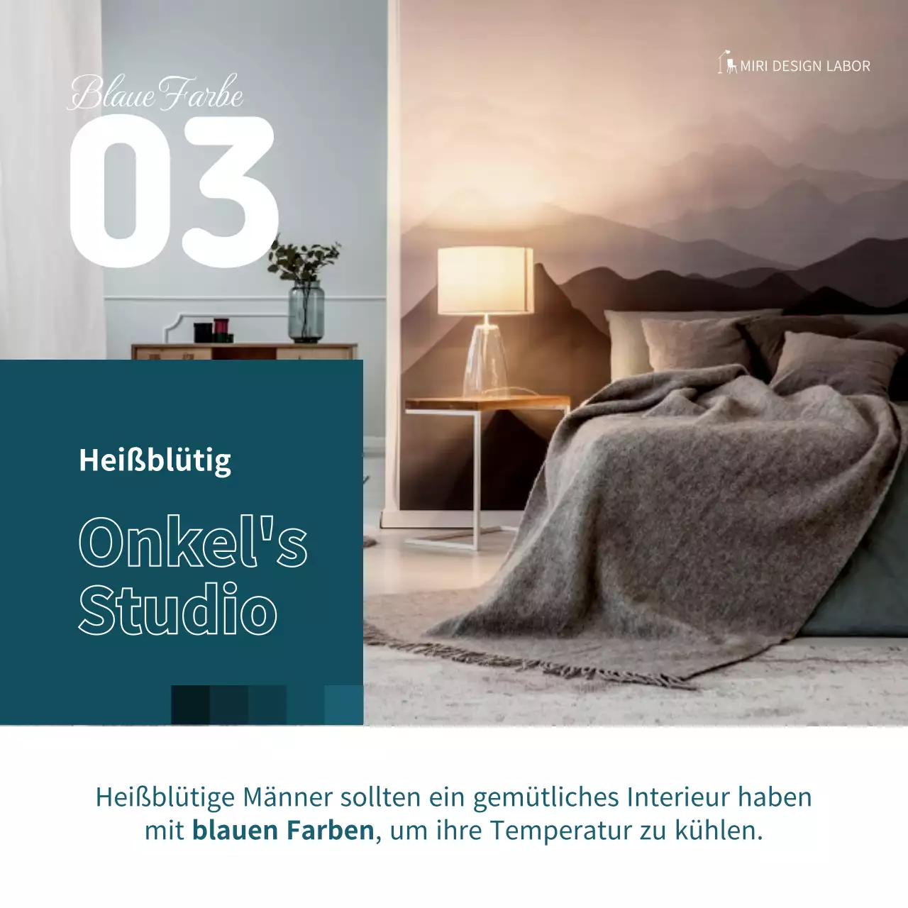 Farbberatung für Innenräume im Magazinstil in Grün und Lila Simple Card News