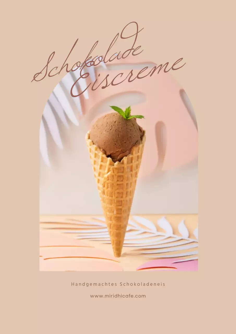 Sommer Einfach Handgemachtes Schokoladeneis Promotion Handgemacht