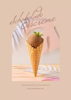 Sommer Einfach Handgemachtes Schokoladeneis Promotion Handgemacht