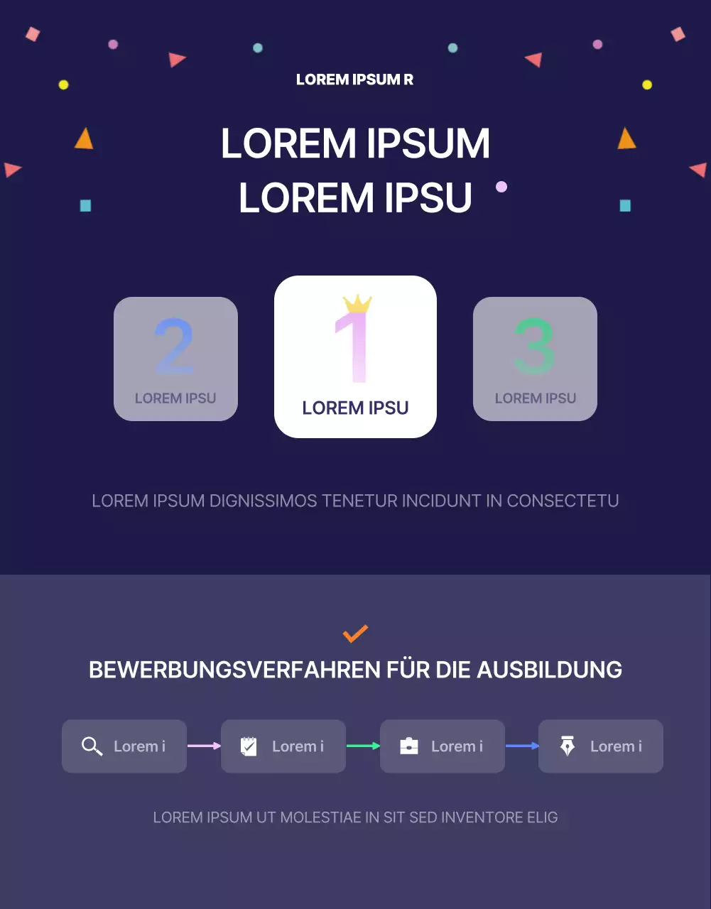 Marineblau, einfaches Formkonzept Innerbetriebliches Berufsbildungssystem