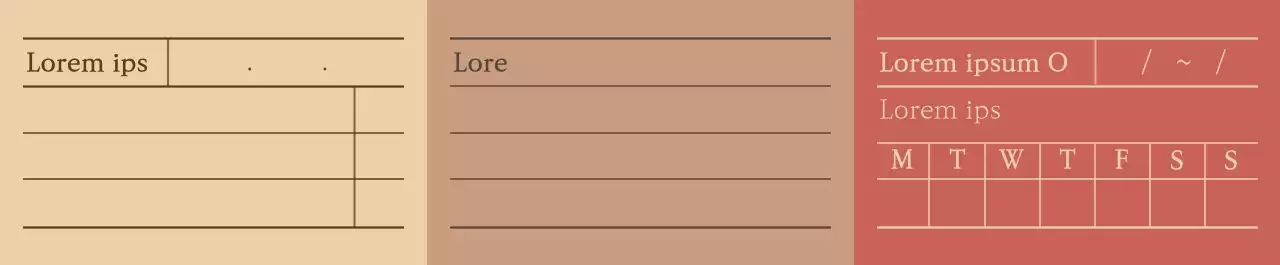 Diseño limpio de bloc de notas en colores cálidos