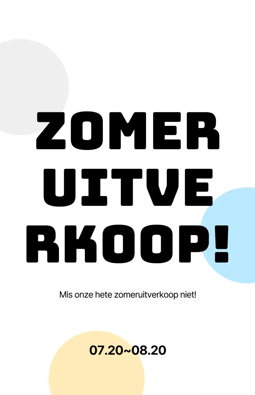 Promoot je zomeruitverkoop met kalligrafie op een witte achtergrond