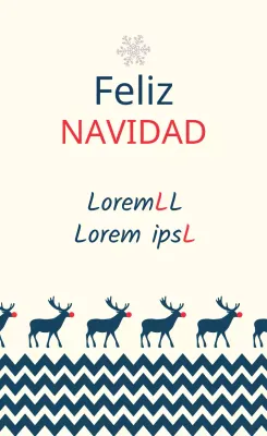 Etiquetas marfil azul marino ilustradas de felicitación navideña