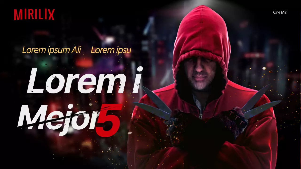 concepto de crítica cinematográfica en negro y rojo