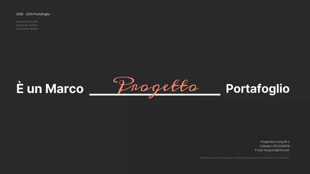 Portafoglio di design semplice