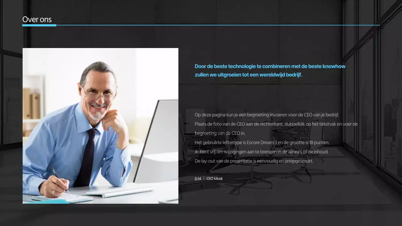 Minimalistische bedrijfsbrief