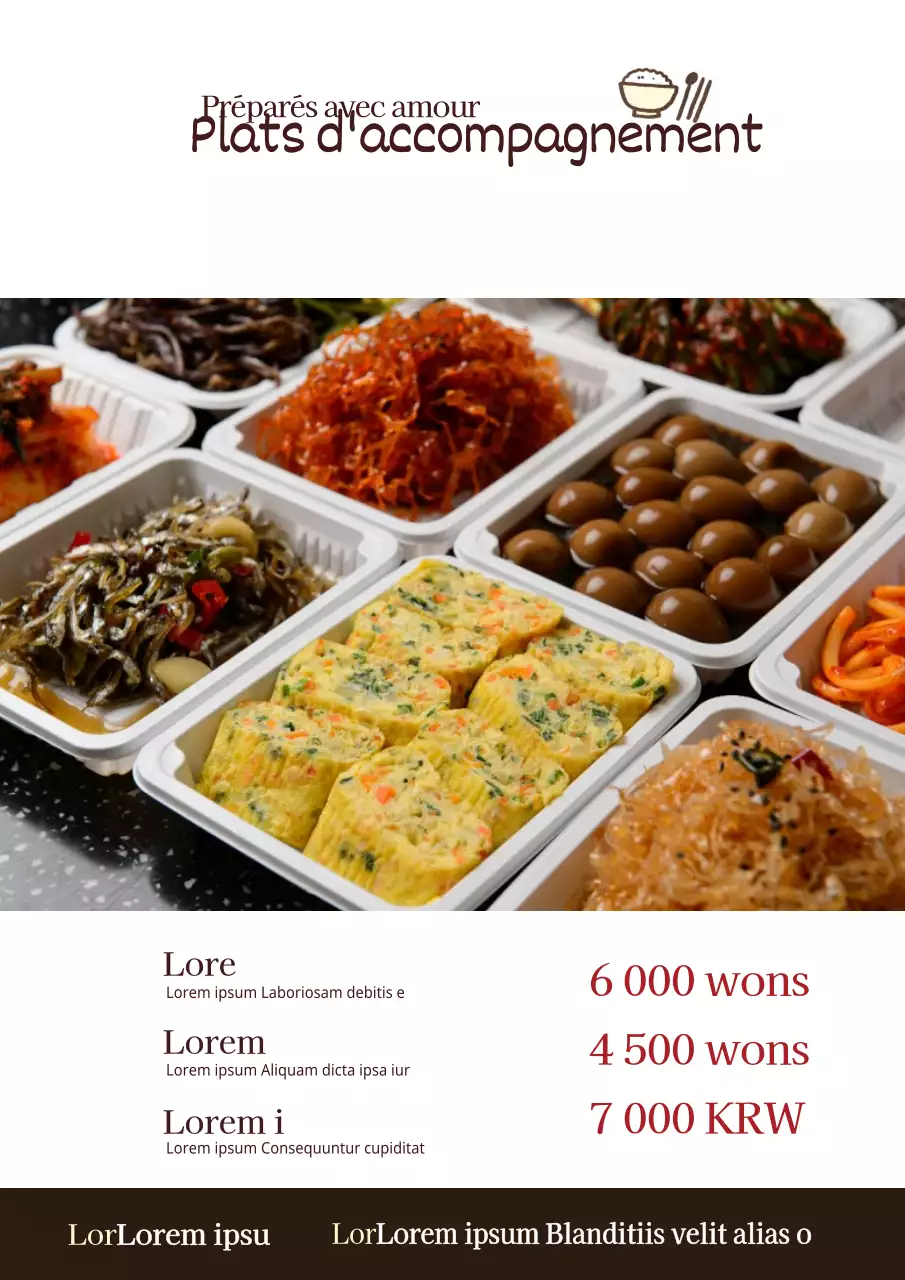 Concevoir un menu de massage simple avec de grandes photos