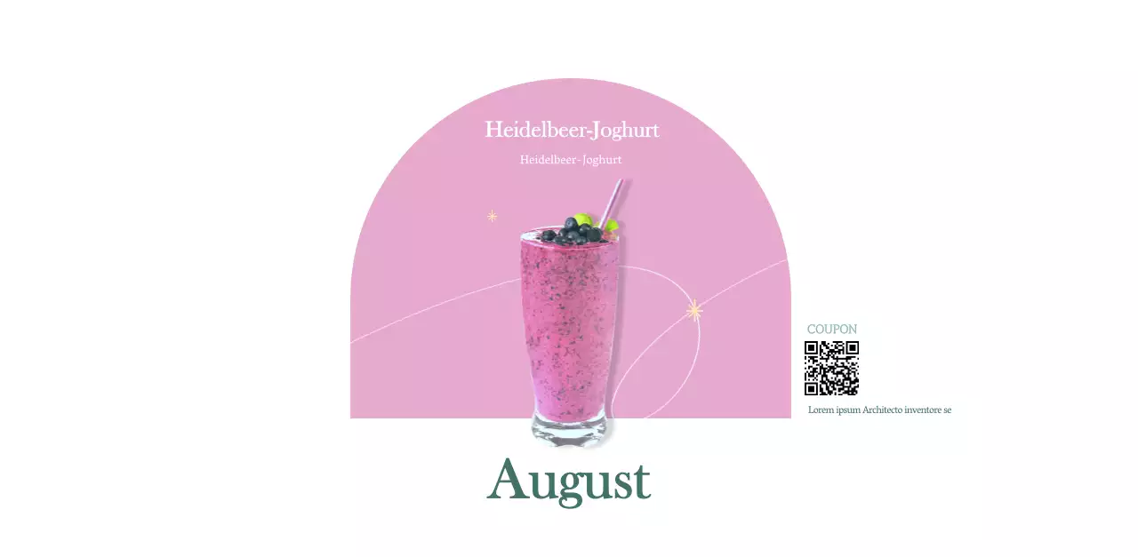 Cafe-Kalender mit Empfehlungen für das Getränk des Monats