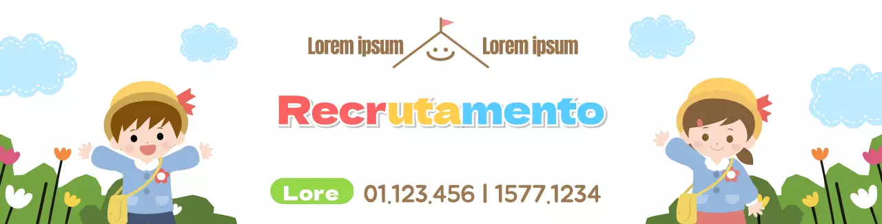 Recrutamento Promocional White Cute