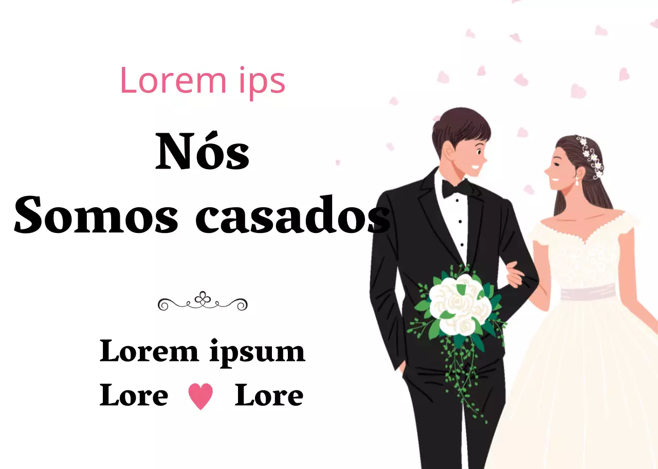 Branco Luxuoso casamento com ilustração floral