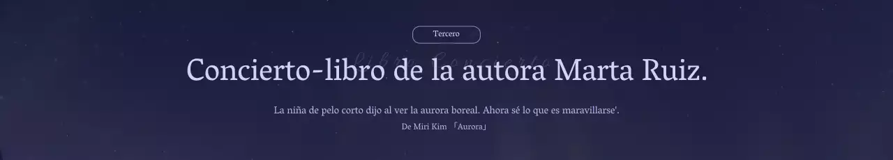 Una promoción del libro púrpura y emotiva