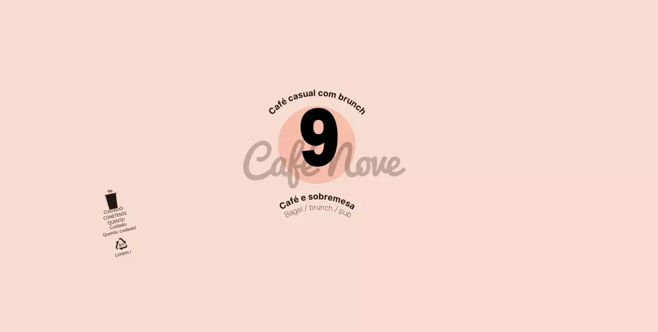 Café com símbolos cor-de-rosa