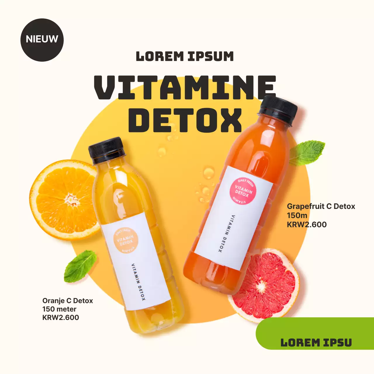 Vitamine detox drankjes