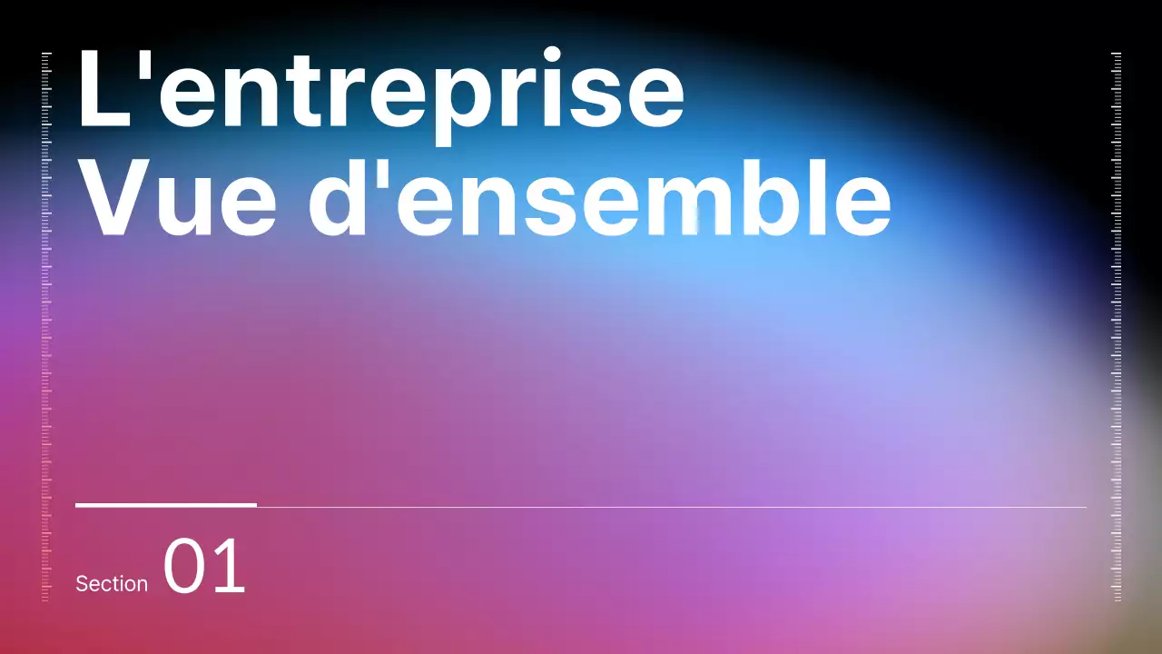 Présentation IR avec dégradé noir, bleu et rouge, concept d'affaires