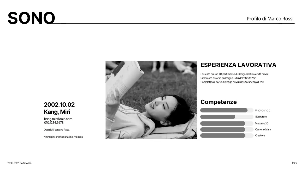 Portafoglio di design semplice