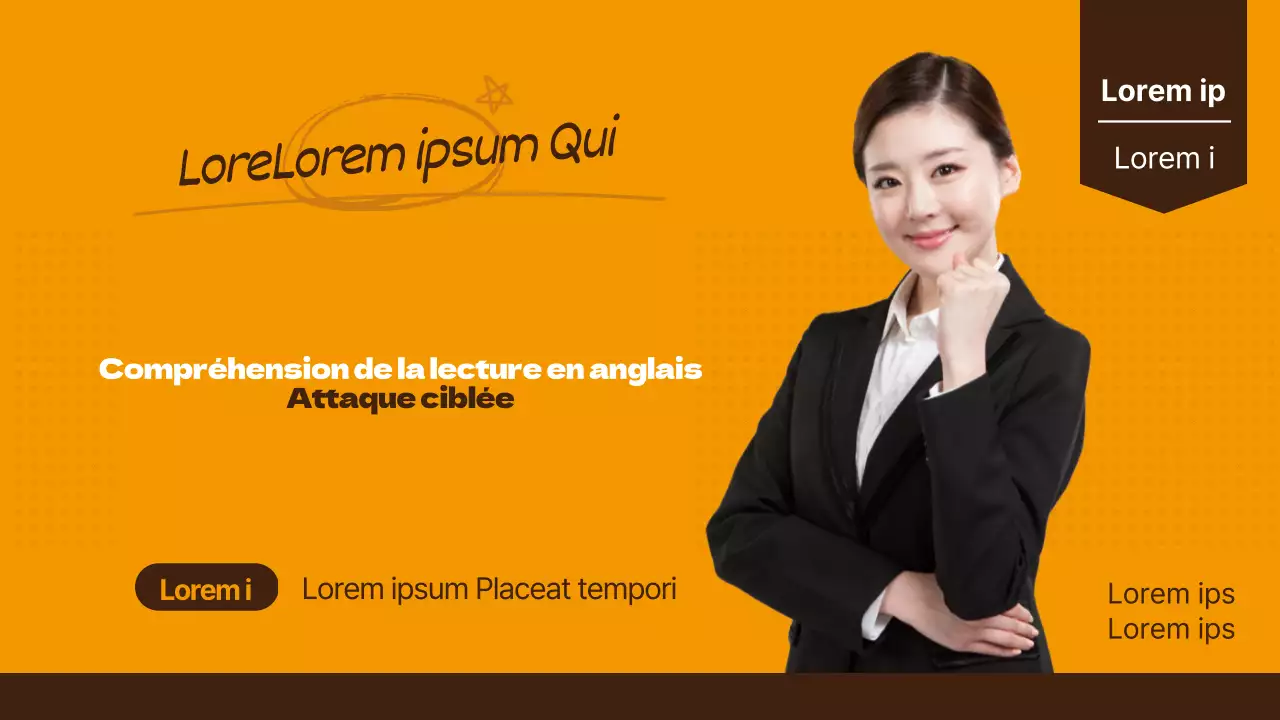 Orange Brown Anglais Compréhension écrite en ligne