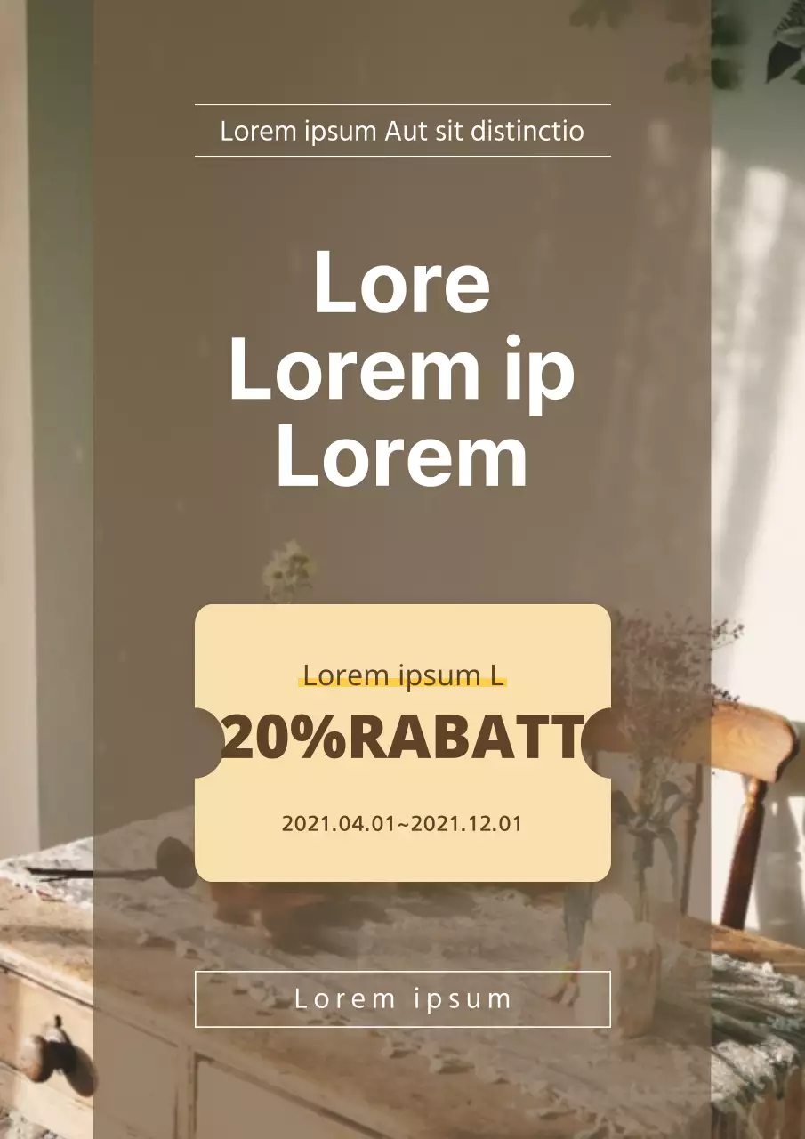 Eine saubere und einfache Event-Anzeige in Braun