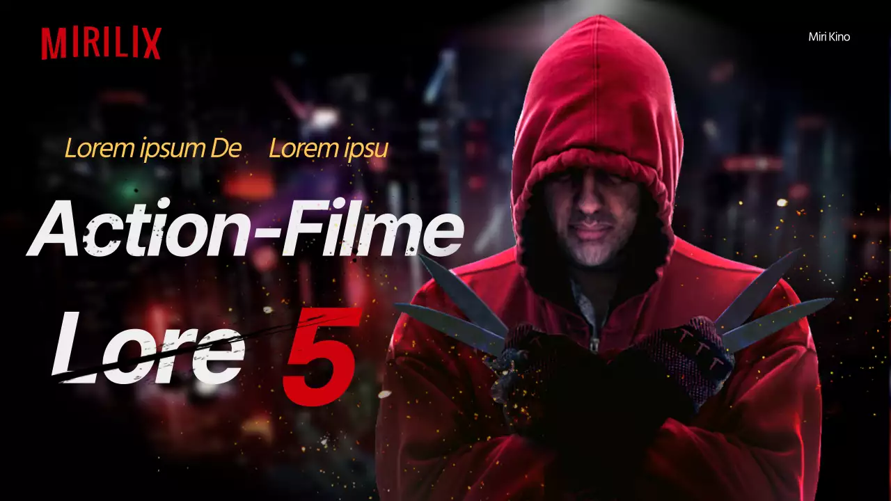 Filmkritikkonzept in Schwarz und Rot