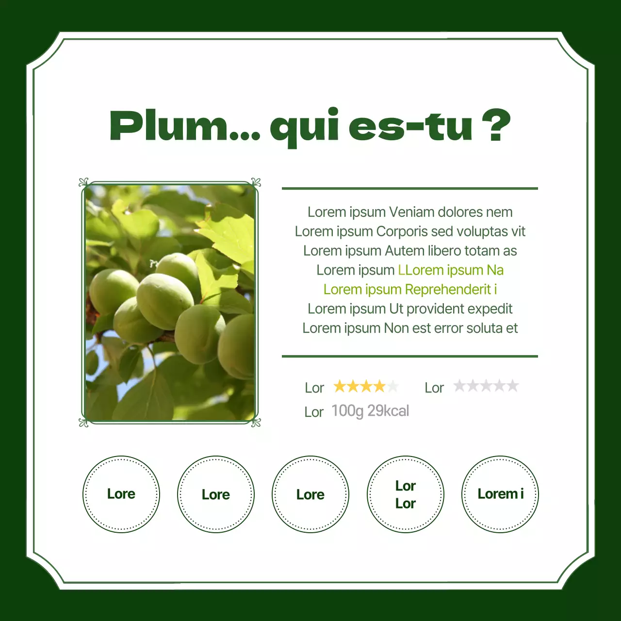 Les bienfaits des prunes dans un écrin de verdure cardnews design