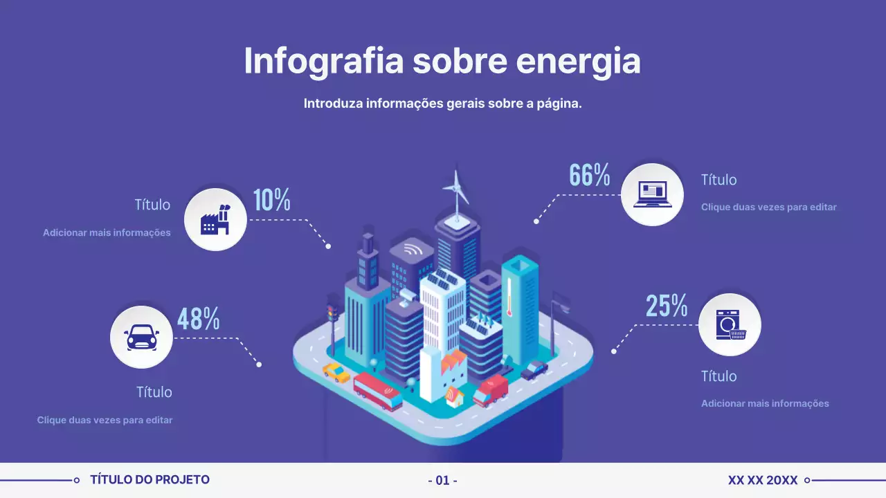 As ilustrações azuis e azuis claras consomem energia