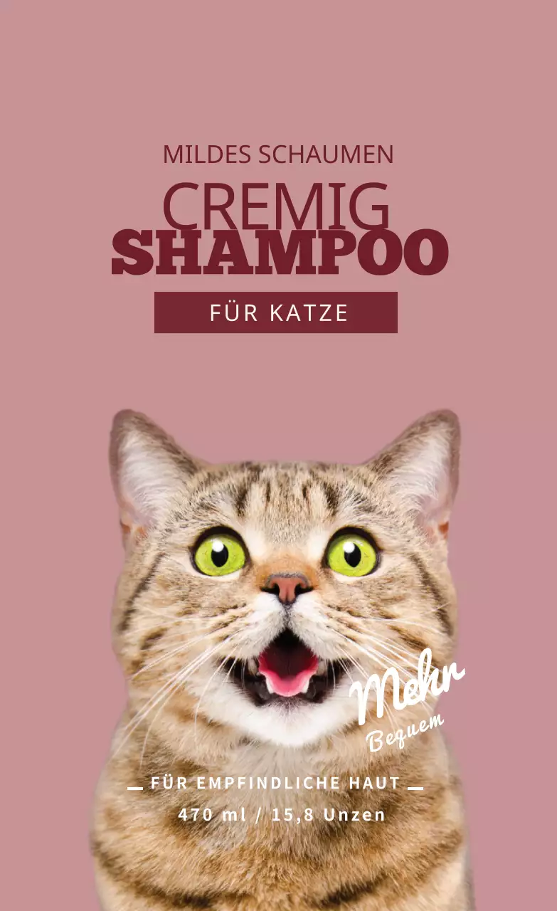 Rosa Foto hervorgehoben Katze Haustier Etikett