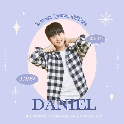 Mauve und rosa Idol Geburtstagsfeier Veranstaltung Details